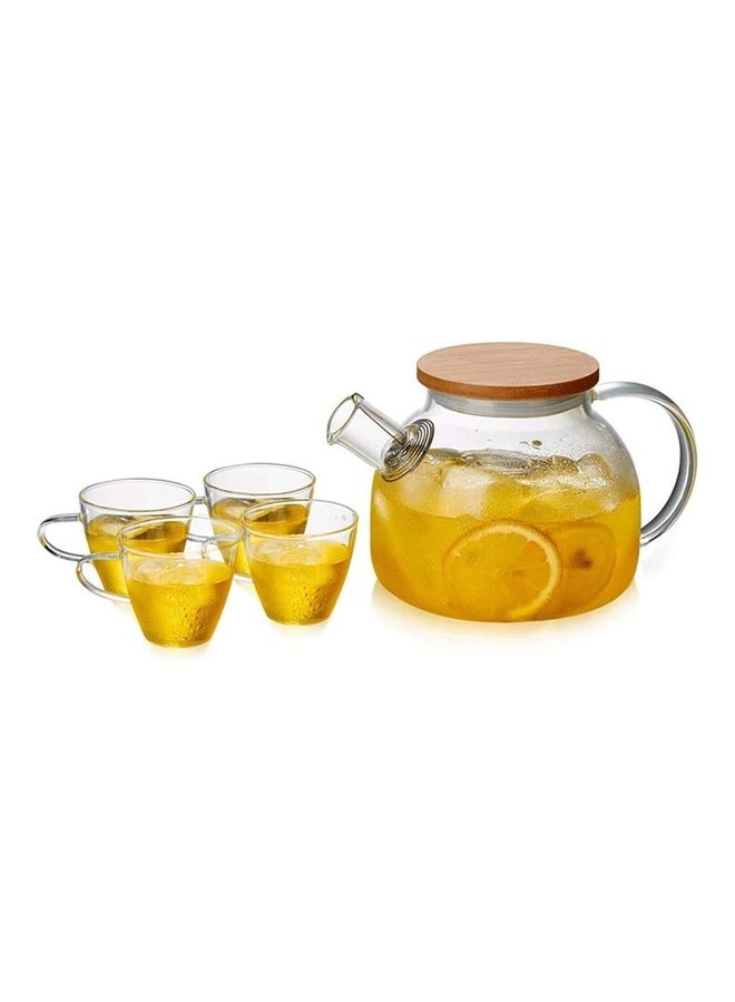 XiuWoo Heat Resistant Glass Teapot Set Clear 1000ml  - Image 1