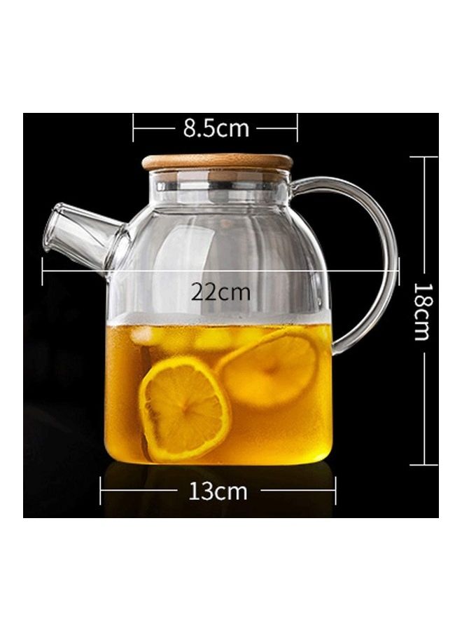 XiuWoo Heat Resistant Glass Teapot Set Clear 1500ml - Image 2