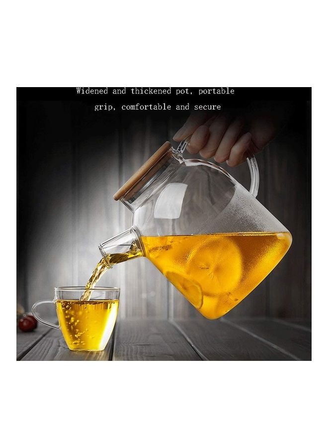 XiuWoo Heat Resistant Glass Teapot Set Clear 1500ml - Image 4