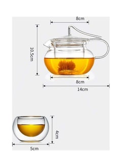 Heat Resistant Glass Teapot Set Clear 450ml - v1611915969/N44051432A_2