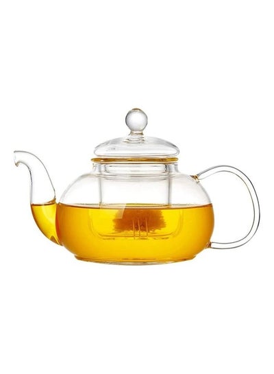 Cuisine Art 600ML Borosilicate Glass Teapot with Infuser and Lid Clear