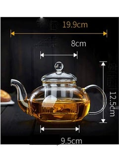XiuWoo Heat Resistant Glass Teapot Set Clear 600ml  - Image 2