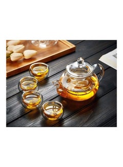 XiuWoo Heat Resistant Glass Teapot Set Clear 600ml  - Image 3