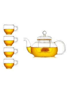 XiuWoo Heat Resistant Glass Teapot Set Clear 800ml  - Image 1
