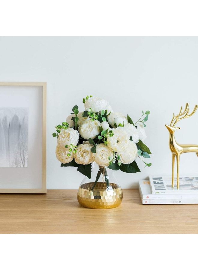 XiuWoo Decorative Flower Vase With Golden Honeycomb Multicolour one size cm - Image 2