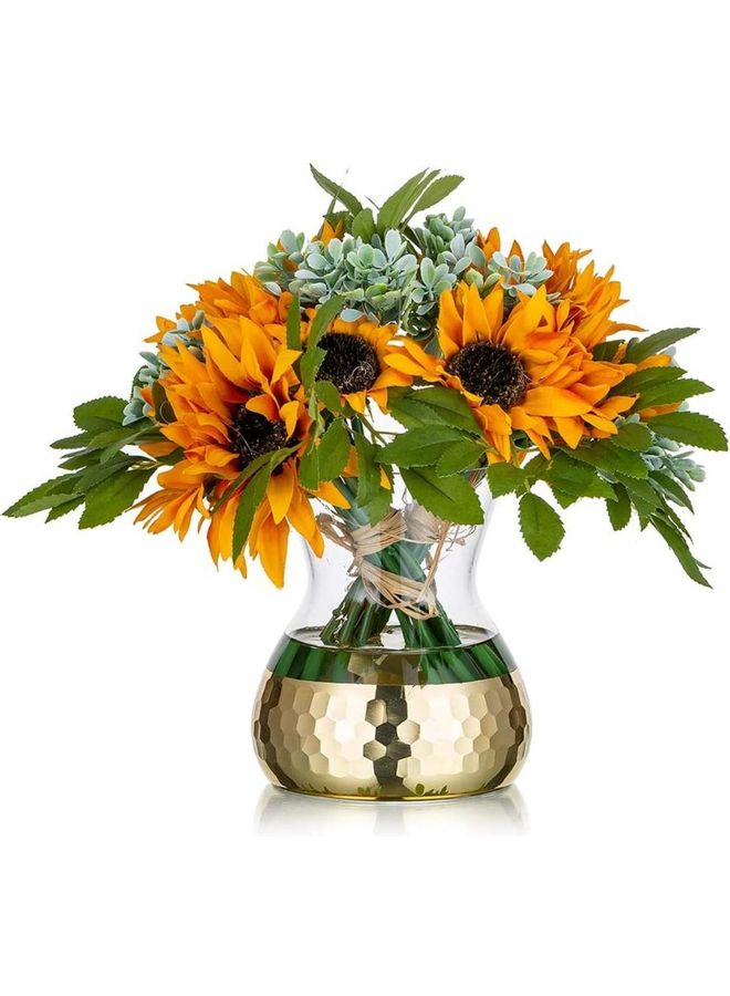XiuWoo Decorative Flower Vase With Golden Honeycomb Multicolour one size cm - Image 1