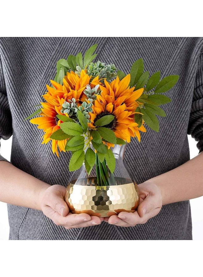 XiuWoo Decorative Flower Vase With Golden Honeycomb Multicolour one size cm - Image 5