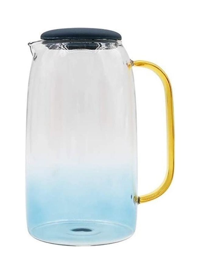 شو وو طقم إبريق شاي زجاجي مزين بطبعة زهرة رائعة ومزود بمصفاة 600ملليلتر - Image 3