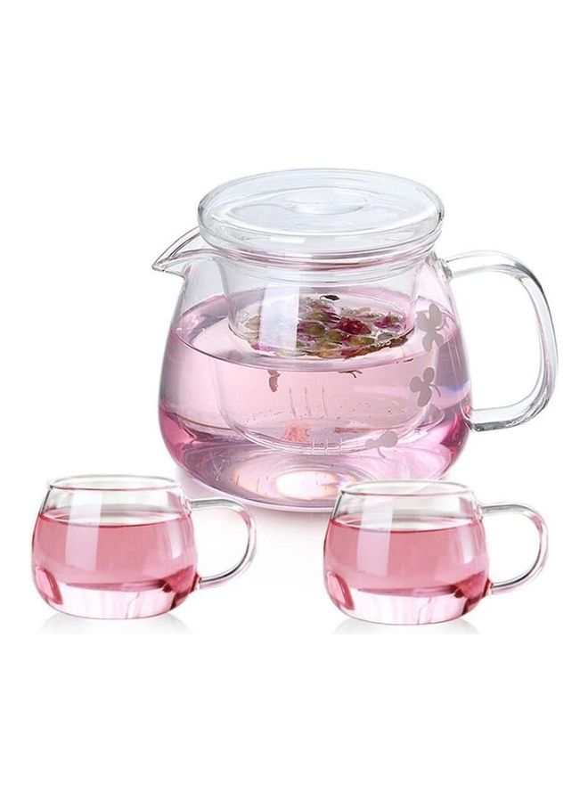 XiuWoo Heat Resistant Handle Cup Sets With Infuser Transparent 1500ml  - Image 1