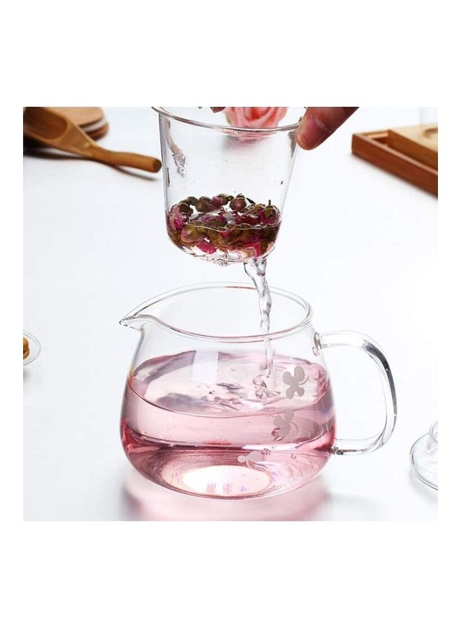 XiuWoo Heat Resistant Handle Cup Sets With Infuser Transparent 1500ml  - Image 2