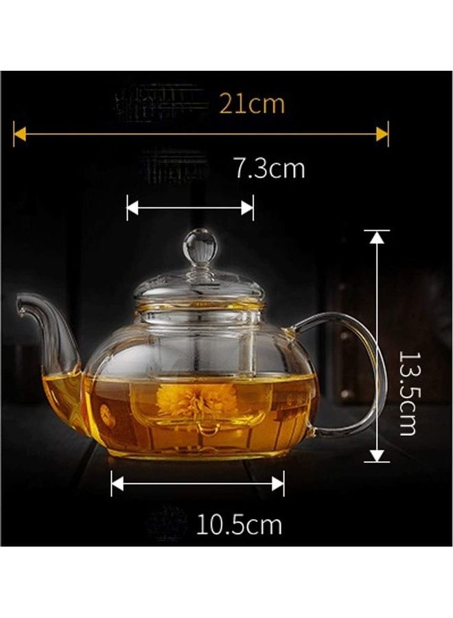 Heat Resistant Glass Teapot Set Clear 600ml - v1611916151/N44051435A_2