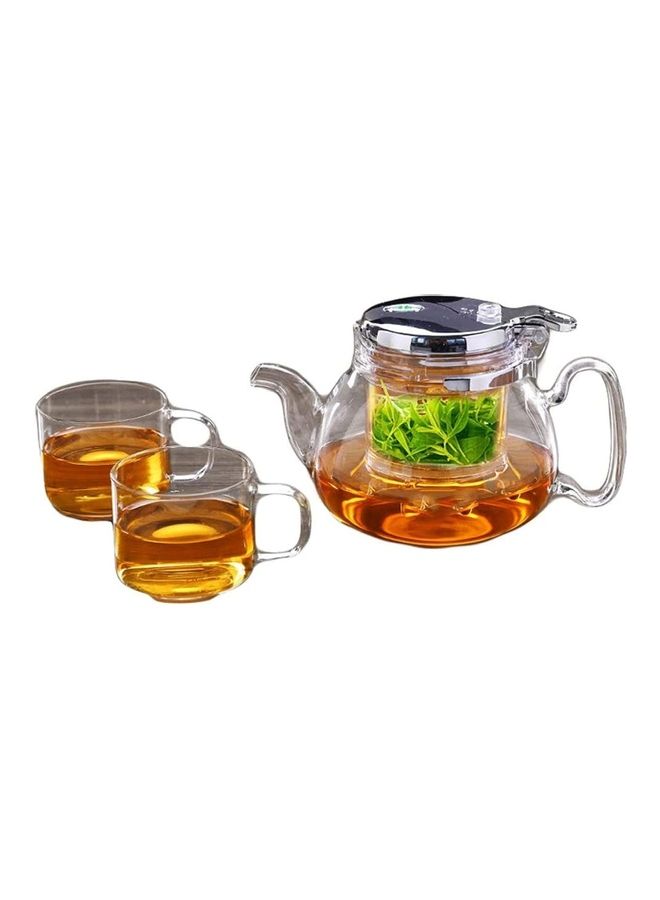 XiuWoo Heat Resistant Glass Teapot Set Clear 500ml - Image 1