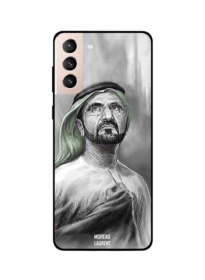 Moreau Laurent Protective Case Cover For Samsung Galaxy S21 Plus Black/White/Grey - Image 1