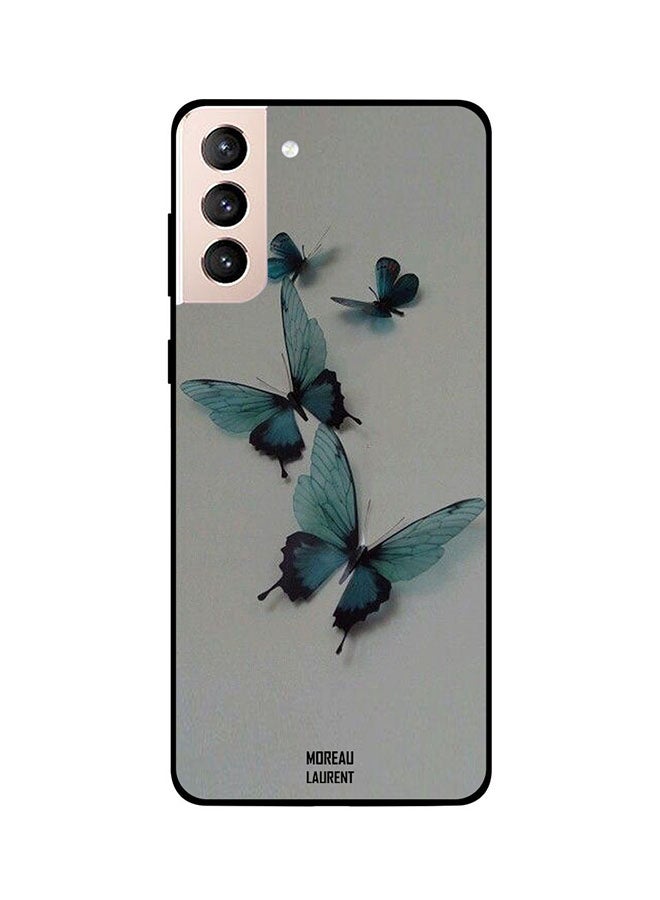 Moreau Laurent Protective Case Cover For Samsung Galaxy S21 Plus Blue/Grey  - Image 1