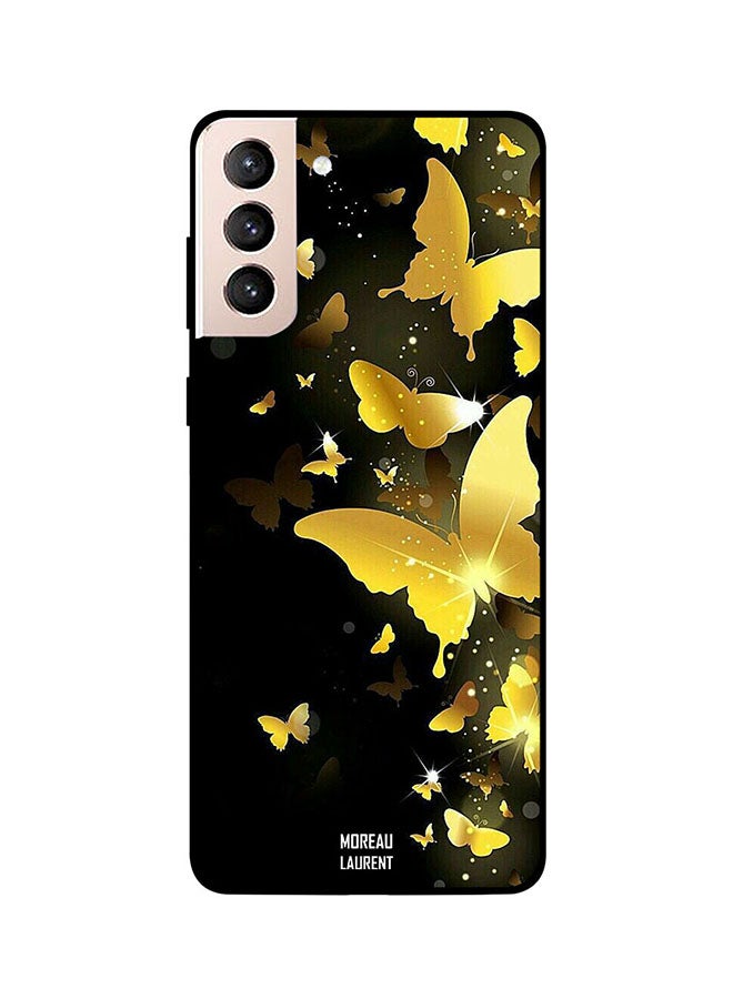 Moreau Laurent Protective Case Cover For Samsung Galaxy S21 Plus Black/Gold/White - Image 1