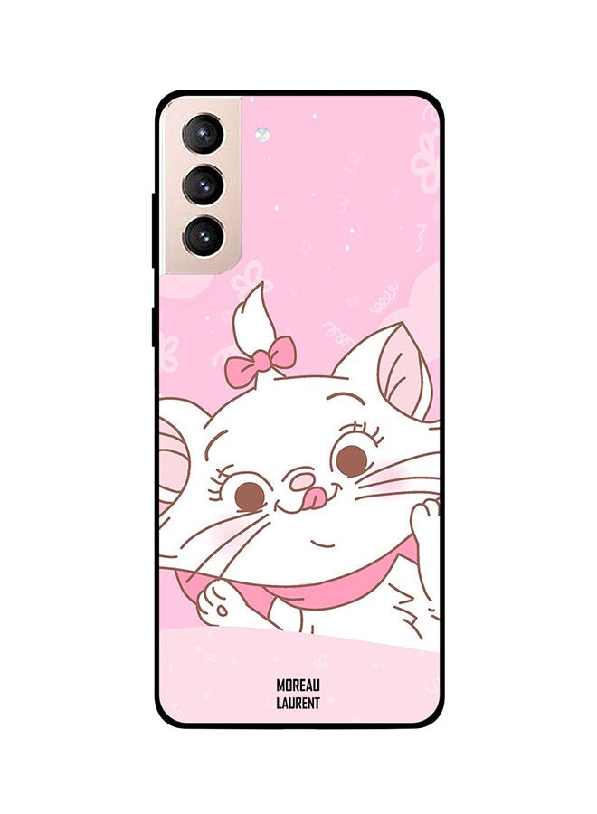 Moreau Laurent Protective Case Cover For Samsung Galaxy S21 Plus Pink/White/Brown - Image 1