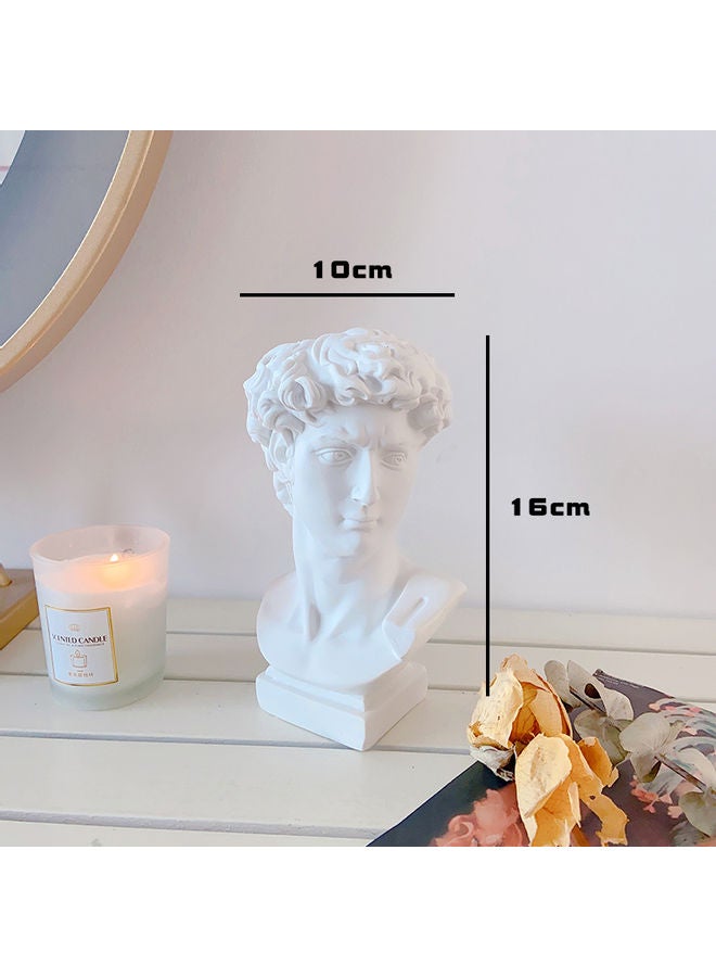XiuWoo Head Vase Face Planter Resin Small Plant Pot White 10x16cm - Image 3