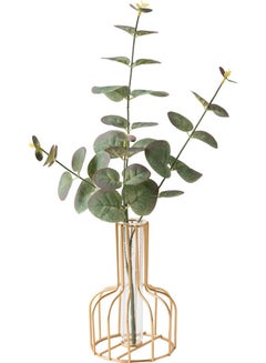 XiuWoo 1 Piece Flower Vase Bottle gold 4x15x10cm  - Image 2