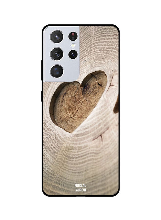 Moreau Laurent Protective Case Cover For Samsung Galaxy S21 Ultra Beige/Brown - Image 1