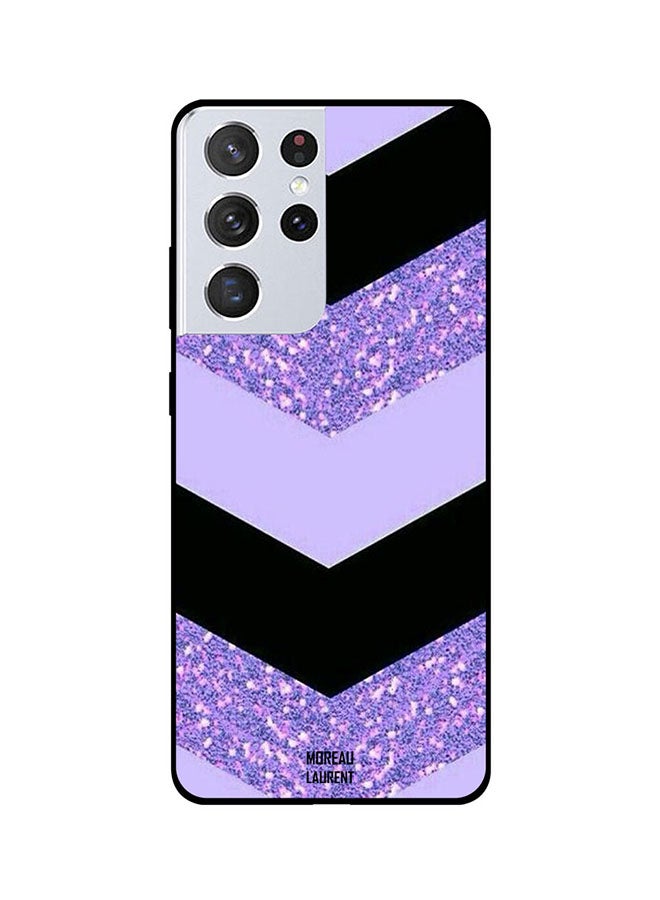 Moreau Laurent Protective Case Cover For Samsung Galaxy S21 Ultra Black/Purple - Image 1