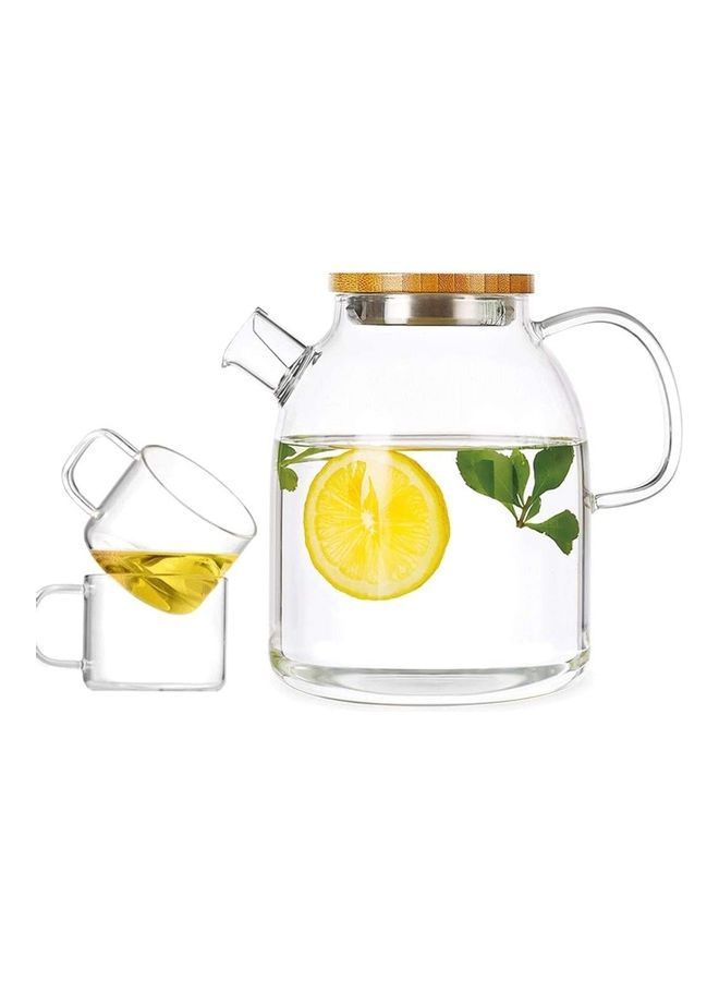 XiuWoo Heat Resistant Glass Teapot Set Clear 800ml - Image 1
