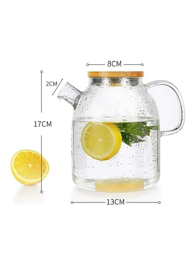 XiuWoo Heat Resistant Glass Teapot Set Clear 800ml - Image 2