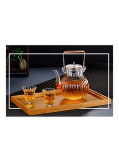 XiuWoo Heat Resistant Glass Teapot Set Clear 750ml  - Image 3