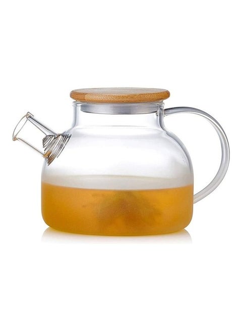 Heat Resistant Glass Teapot Set Clear 1000ml