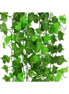 XiuWoo 12-Piece Artificial Hanging Ivy Leaves multicolour 230cm  - Image 1