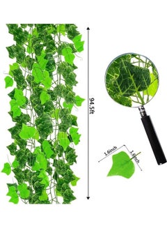 XiuWoo 12-Piece Artificial Hanging Ivy Leaves multicolour 230cm  - Image 3