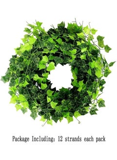 XiuWoo 12-Piece Artificial Hanging Ivy Leaves multicolour 230cm  - Image 4