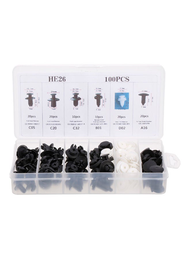 100-Piece Car Body Plastic Push Retainer Pin - Image 2