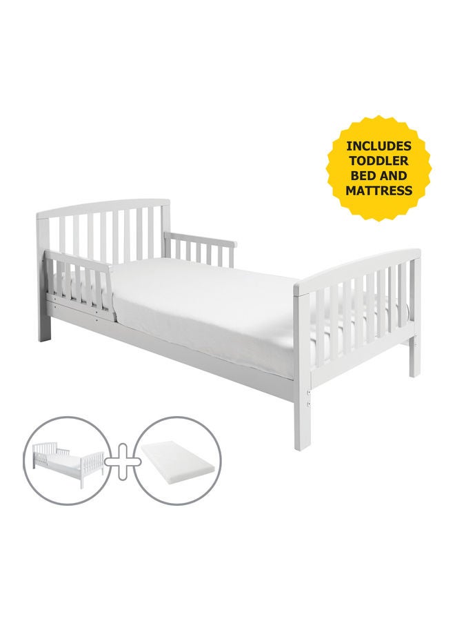 Kinder Valley Sydney Toddler Bed With Kinder Flow Mattress - White - Image 1