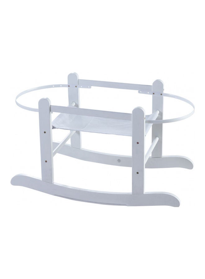 Kinder Valley - Honeycomb Wicker Moses Basket With Rocking Stand - White - Image 1