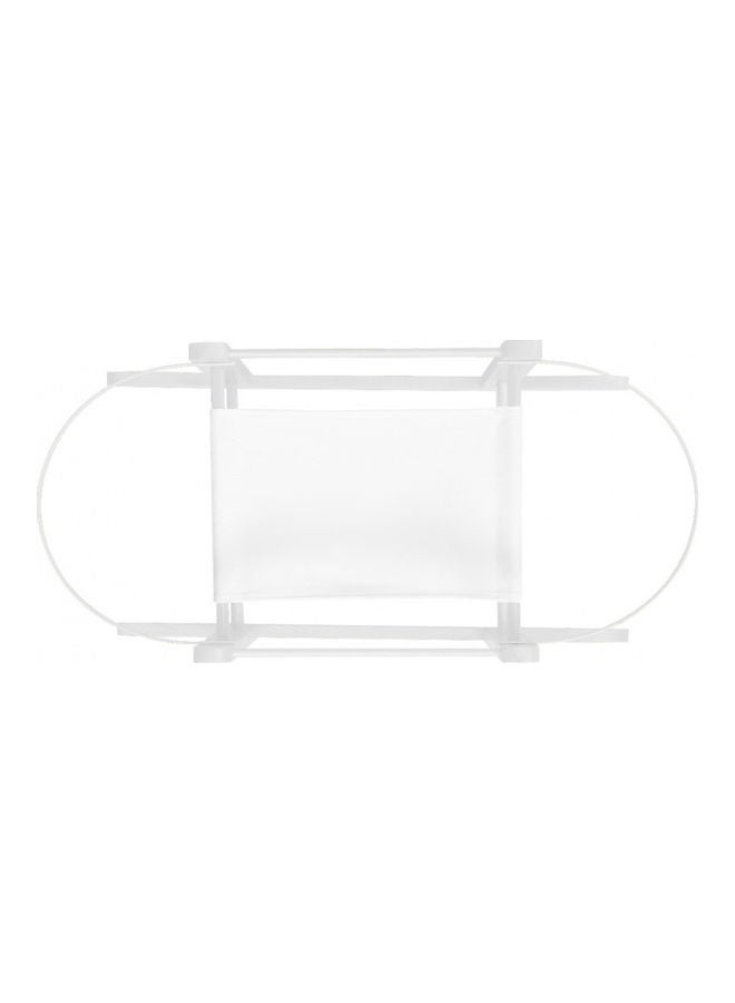 Kinder Valley - Honeycomb Wicker Moses Basket With Rocking Stand - White - Image 1