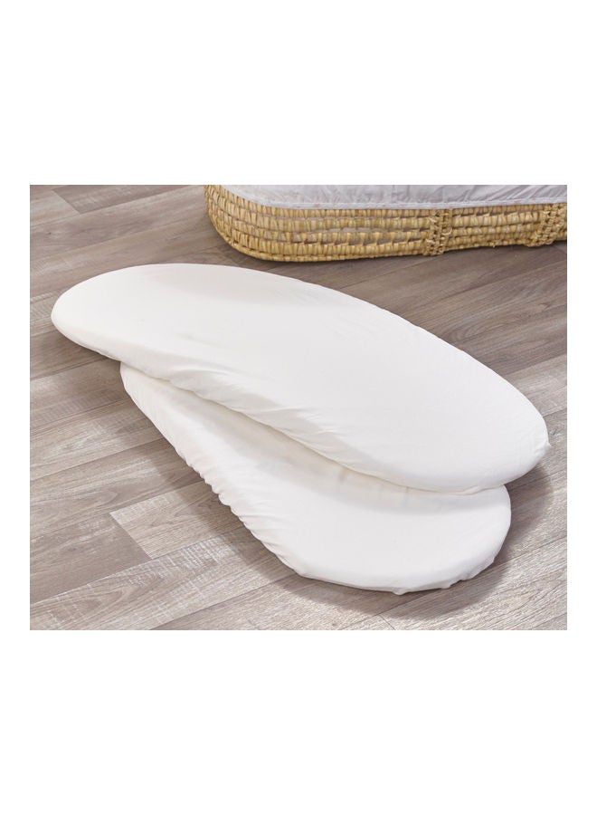 Kinder Valley - Jersey Moses Sheets, Pack Of 2 - White - Image 1