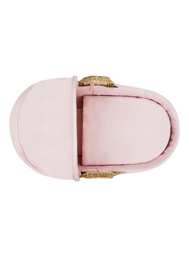Kinder Valley Waffle Moses Basket Bedding Set - Pink - Image 3