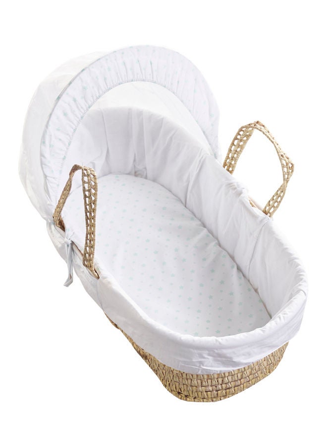Kinder Valley Opp Star Palm Moses Basket - Mint - Image 1