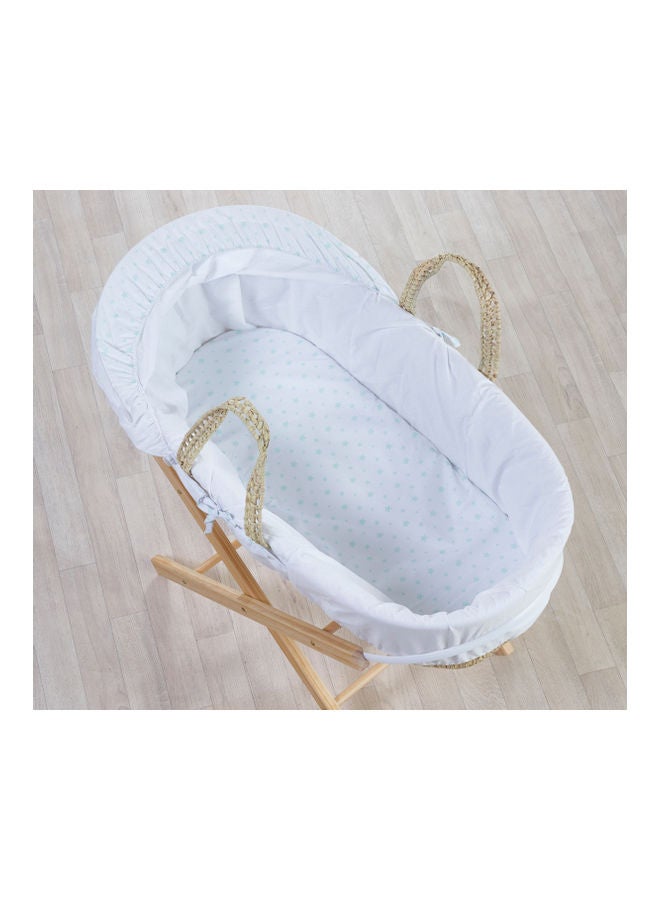 Kinder Valley Opp Star Palm Moses Basket - Mint - Image 2