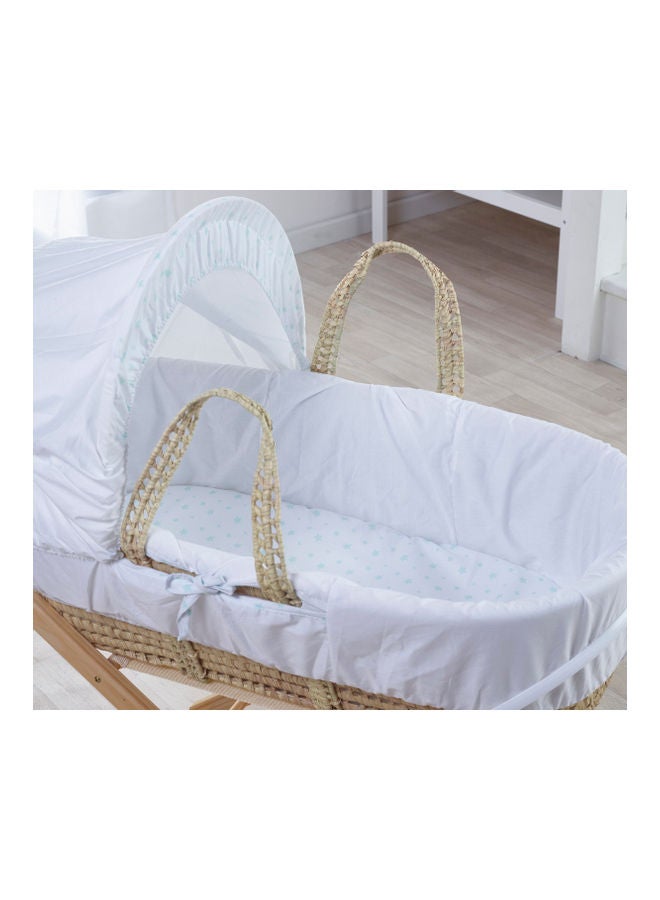 Kinder Valley Opp Star Palm Moses Basket - Mint - Image 3
