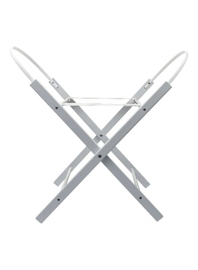 Kinder Valley Teddy Wash Day Palm Moses Basket With Folding Stand - White - Image 5