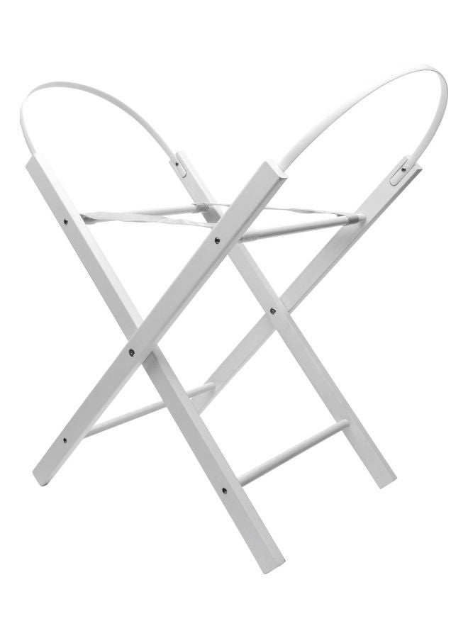 Kinder Valley Three Little Birds Palm Moses Basket With Folding Stand - White - Image 5