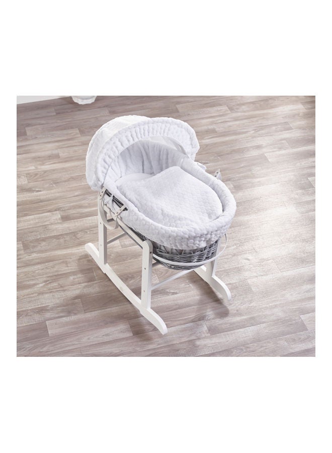 Honeycomb Wicker Moses Basket - White - v1611919442/N43817150A_5