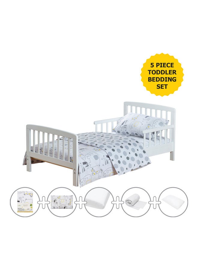 Kinder Valley Safari Friends Toddler Bedding Set - Grey - Image 1