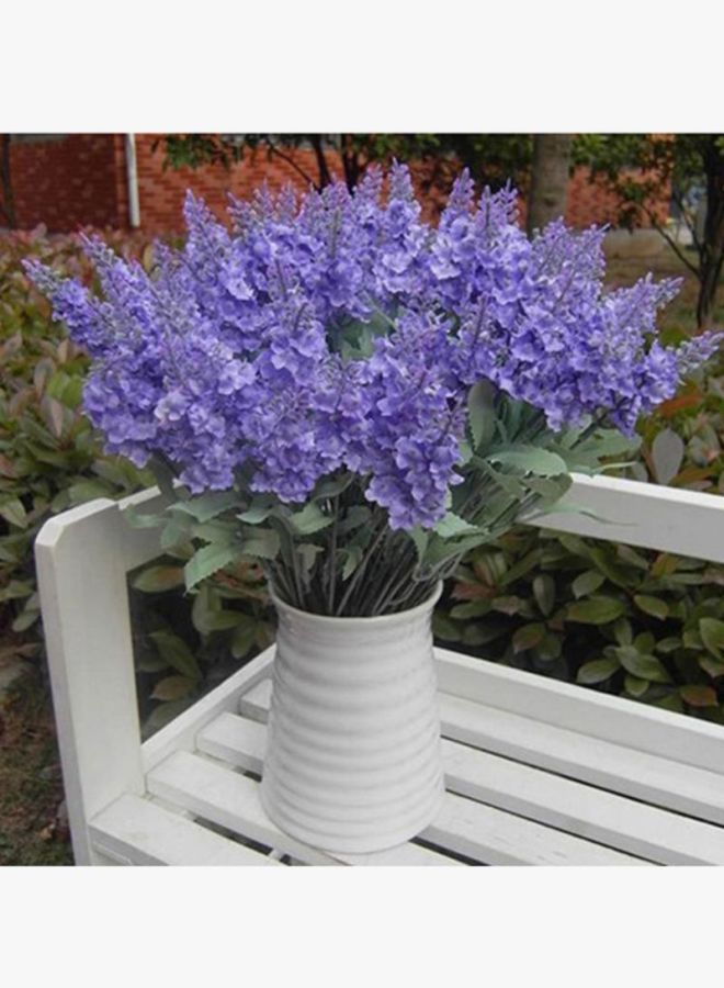 بلولانز ورود صناعية لحفل الزواج مكونة من 10 زهور الأرجواني/ الأخضر 35سم - Image 2