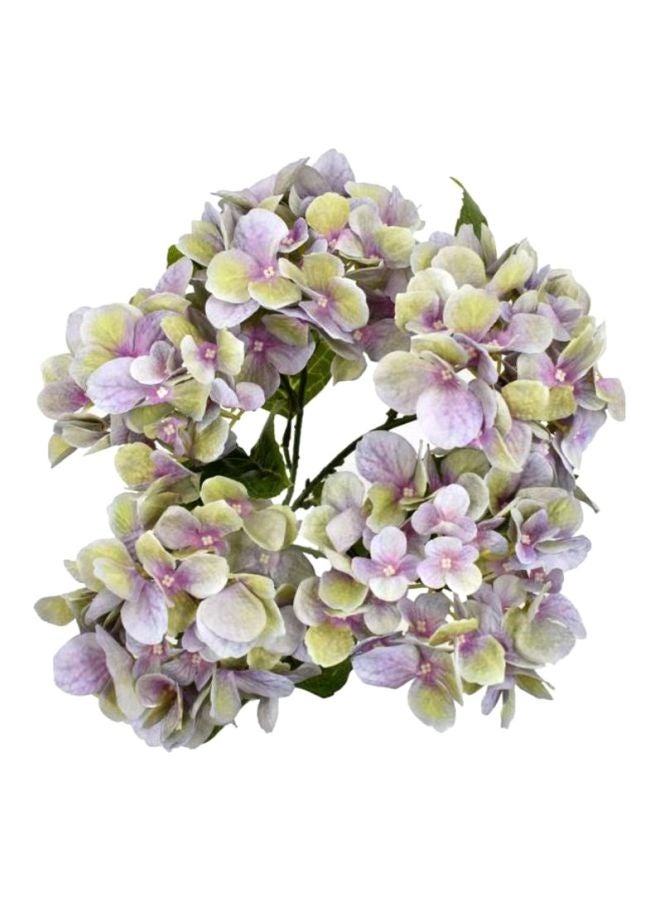 ياتاي زهور الهيدرانجيا الصناعية كريمي/أرجواني/أخضر 53x25سم - Image 1