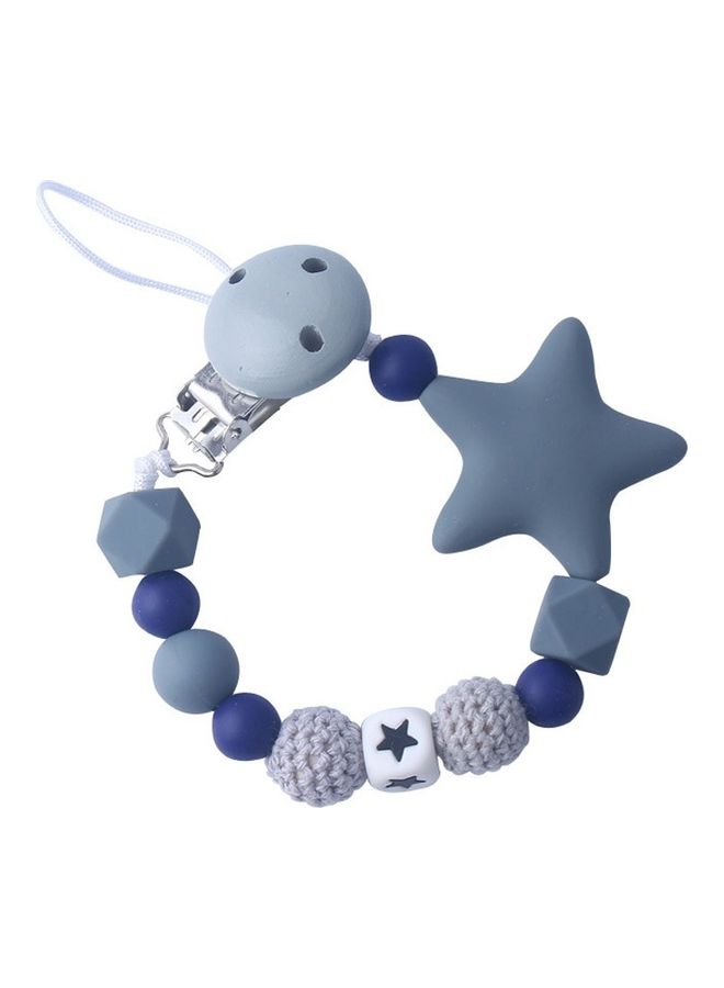 Star Design Silicone Pacifier Chain Clip 