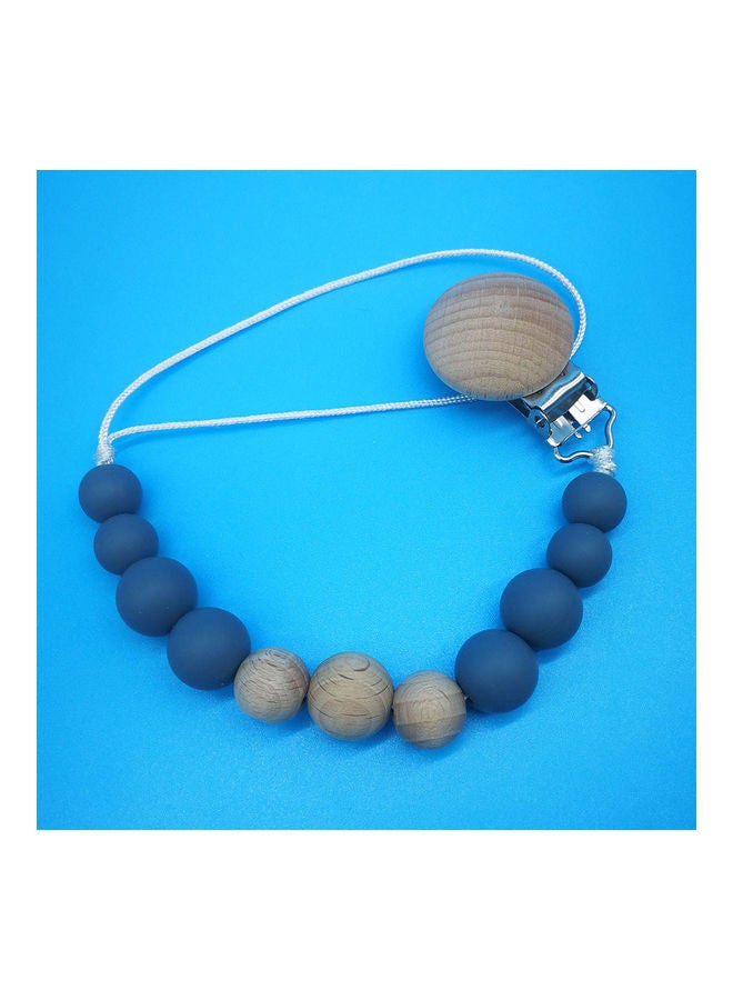 Wood Beaded Pacifier Clip Chain