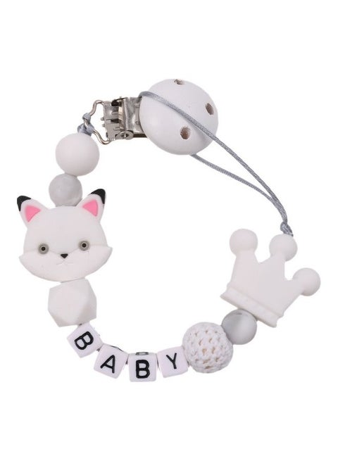 Fox Pattern Pacifier Chain