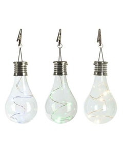 Voberry 3-Piece Waterproof Solar Rotatable LED Bulb Clear 15x7.5x15cm  - Image 1